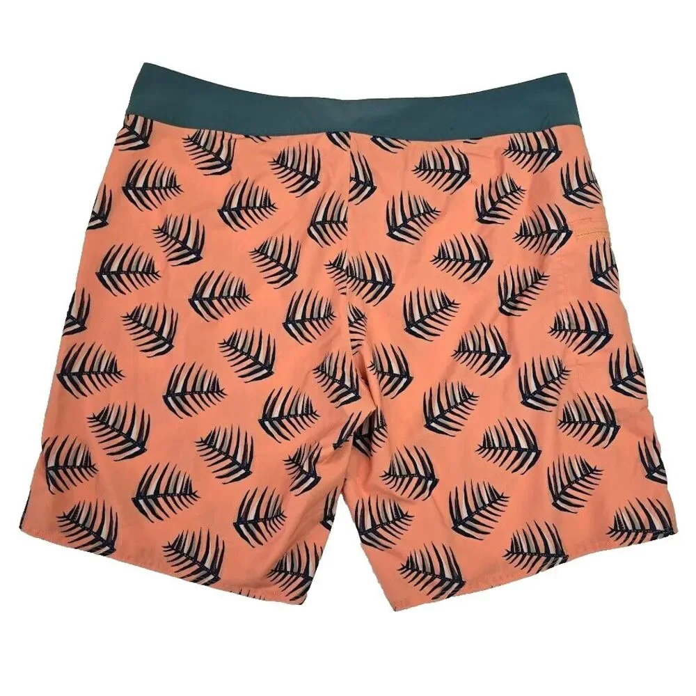 Patagonia Stretch Planing 19in Board Shorts Palms of Heart Sherbert Mens Size 38